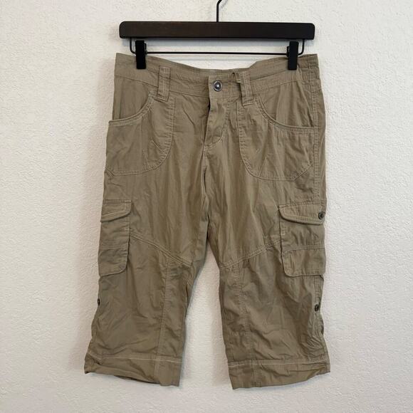 Kuhl Kontra Roll-Up Convertible Outdoor Hiking Cargo Shorts Khaki Brown Tan 4 - Picture 2 of 10